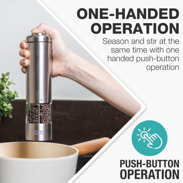 Limited time deal 17% off Eparé Electric Salt and Pepper Grinder with LED Light - Image 2