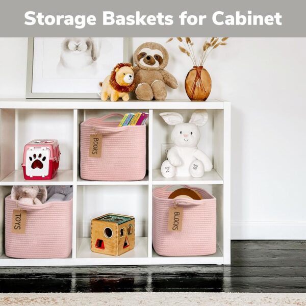 Limited time deal 15% off Goodpick Woven Rope Storage Basket Set - Image 2