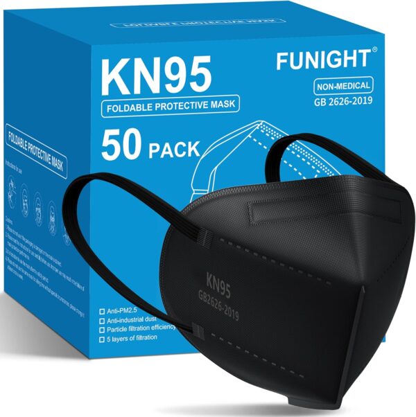 Limited time deal 23% off Funight KN95 Face Masks 50 Pack