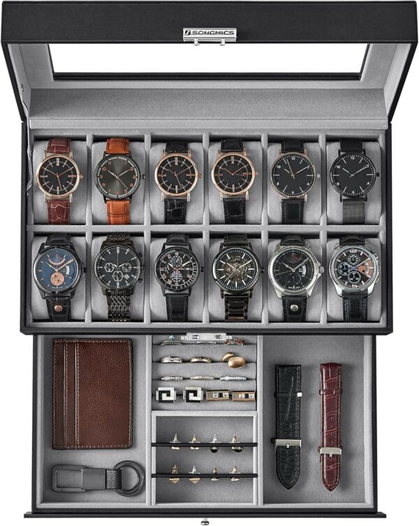 Limited time deal 40% off SONGMICS 12-Slot Watch Box