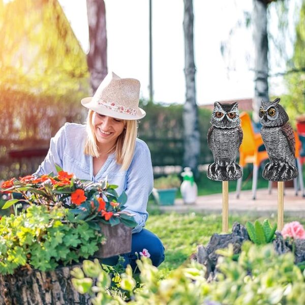 Limited time deal 12% off  Fake Owl Decoys to Scare Birds - Image 2