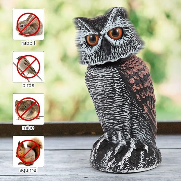 Limited time deal 12% off  Fake Owl Decoys to Scare Birds - Image 3